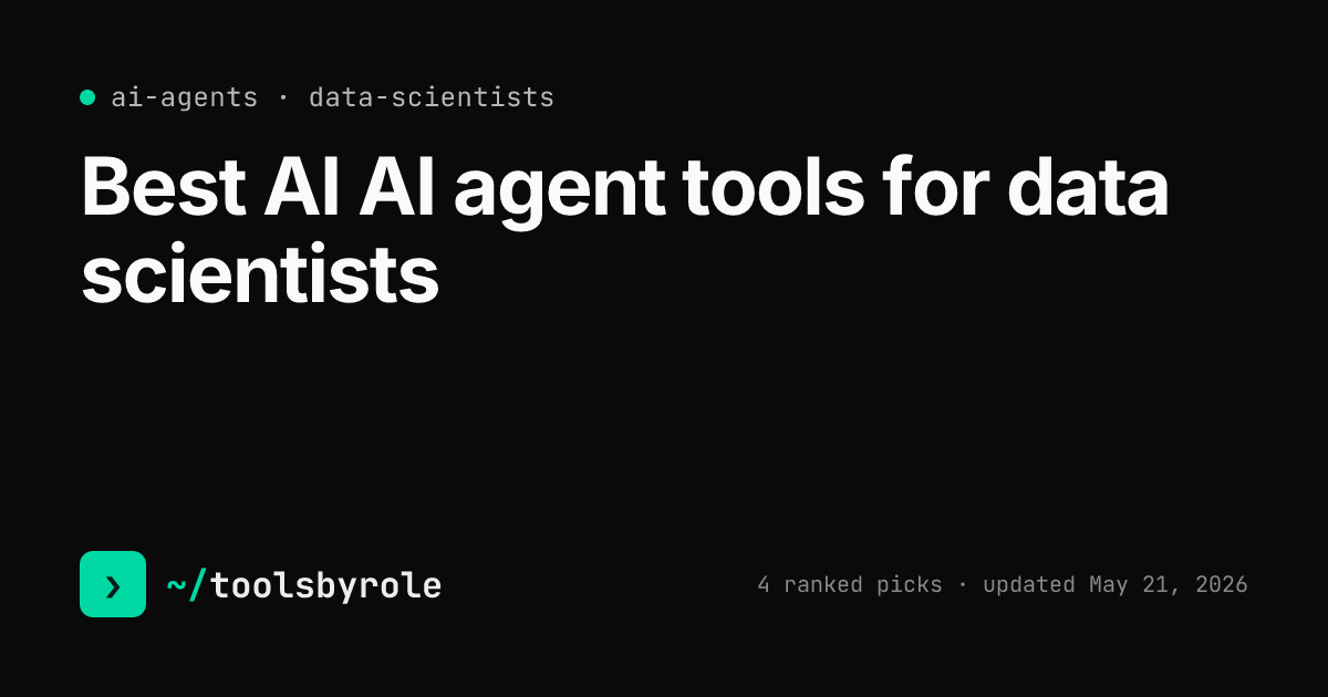 AI agents tools ranked for data scientists