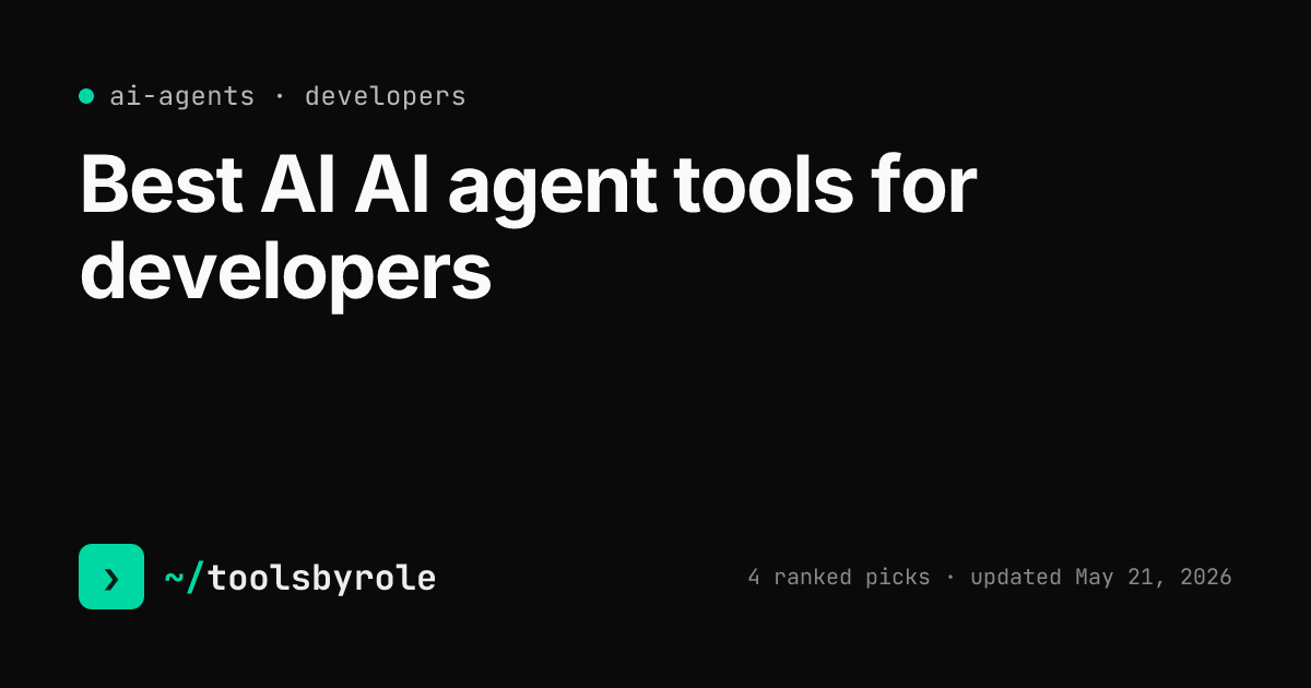 AI agents tools ranked for developers
