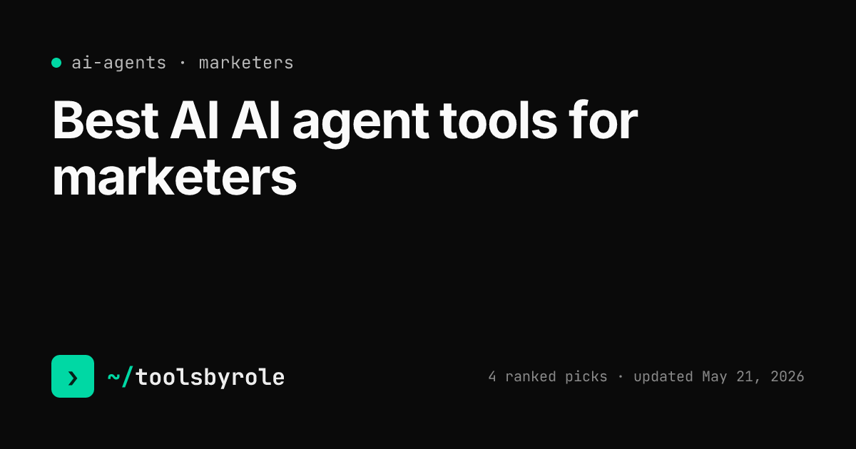 AI agents tools ranked for marketers