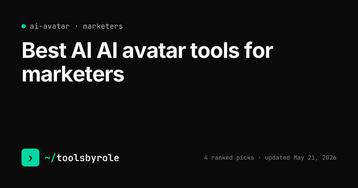 AI avatar tools ranked for marketers