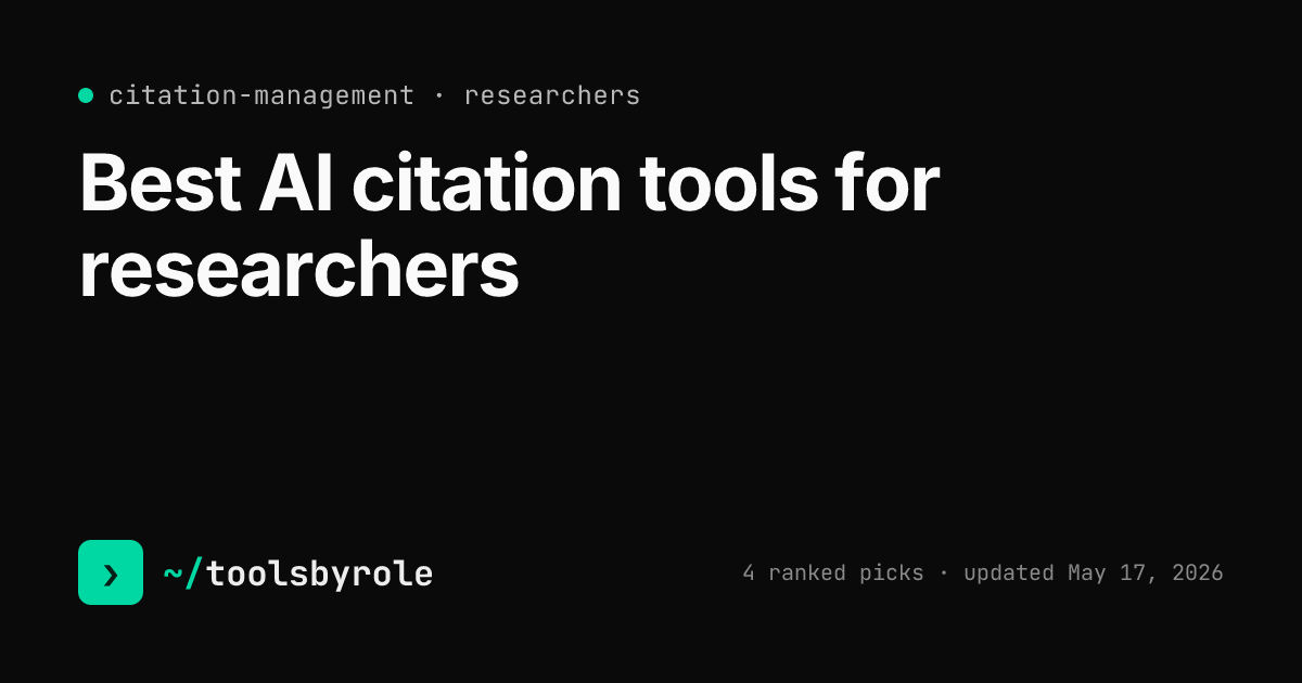 Citation management tools ranked for researchers