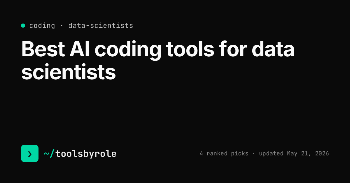 Coding tools ranked for data scientists