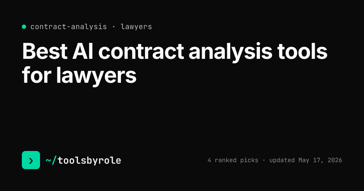 Contract analysis tools ranked for lawyers