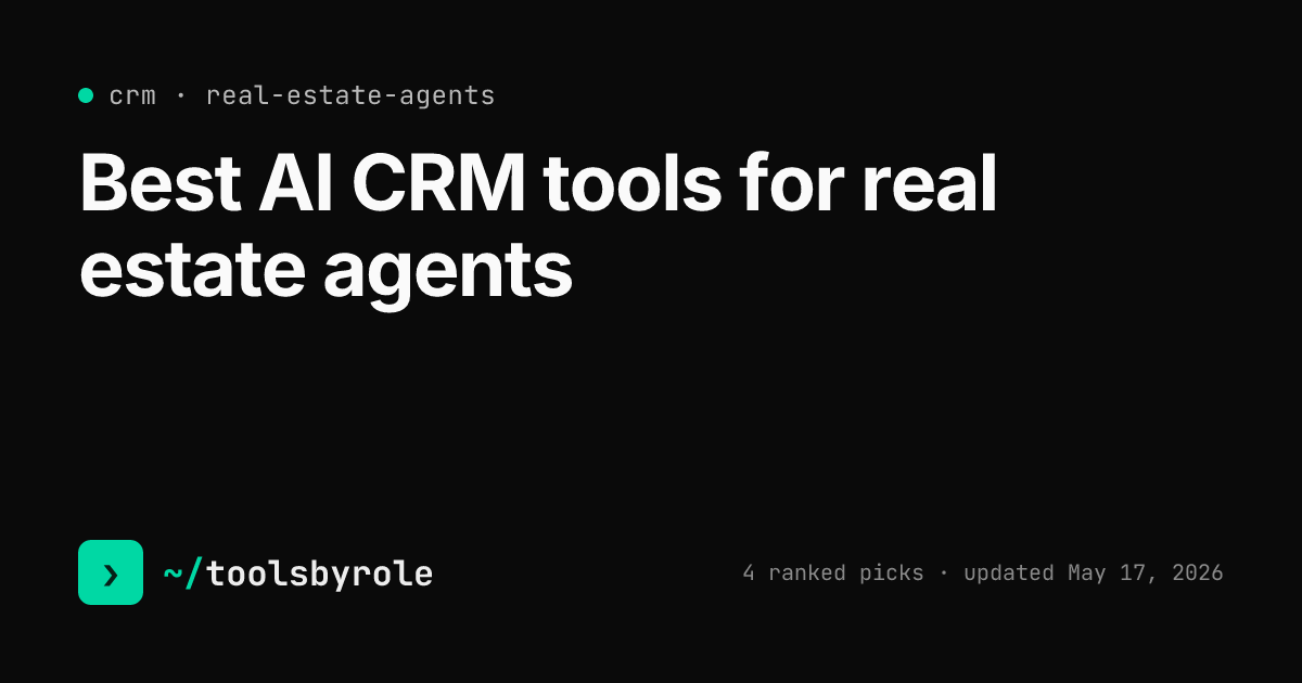 CRM tools ranked for real estate agents