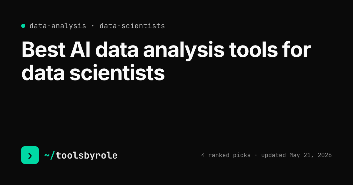 Data analysis tools ranked for data scientists