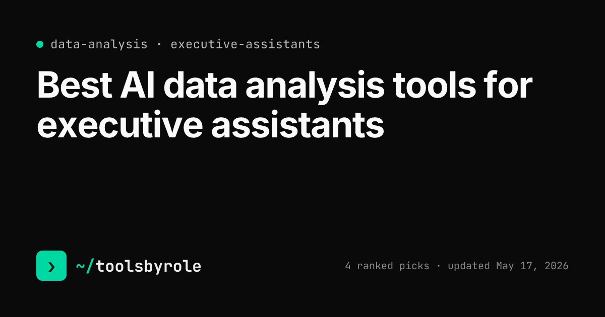 Data analysis tools ranked for executive assistants