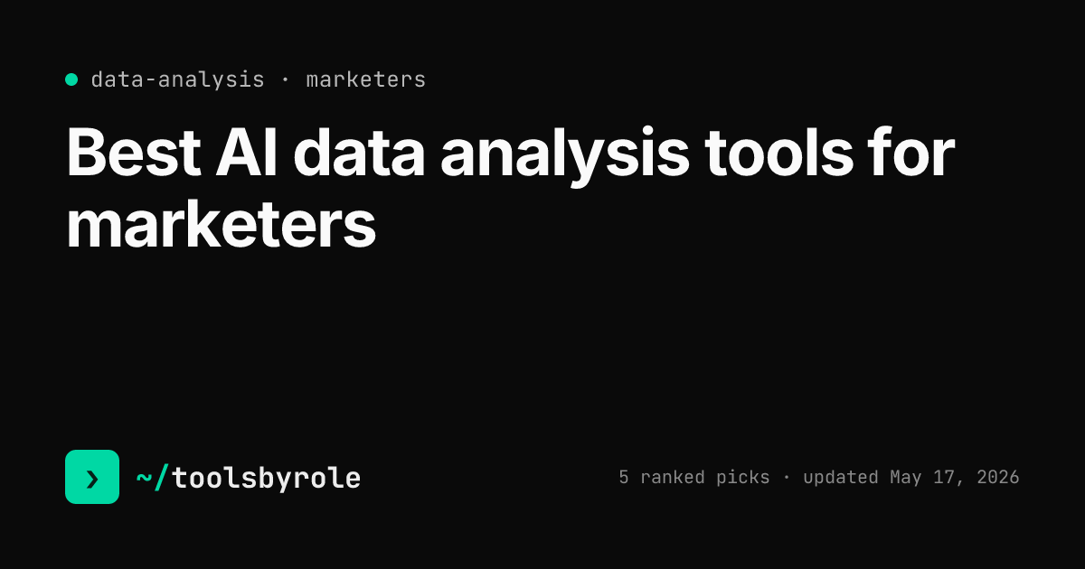 Data analysis tools ranked for marketers
