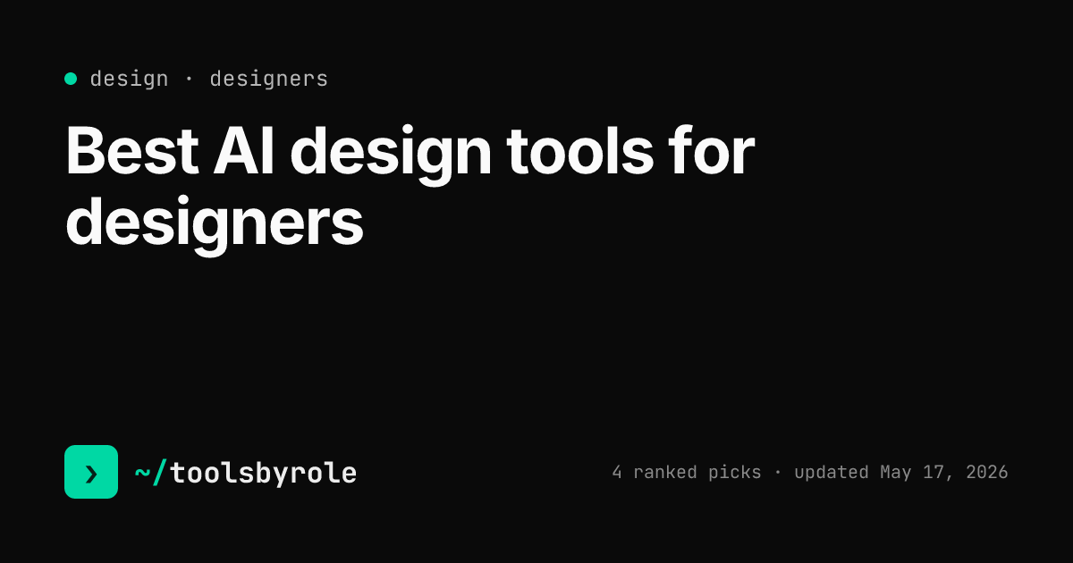 Design tools ranked for designers