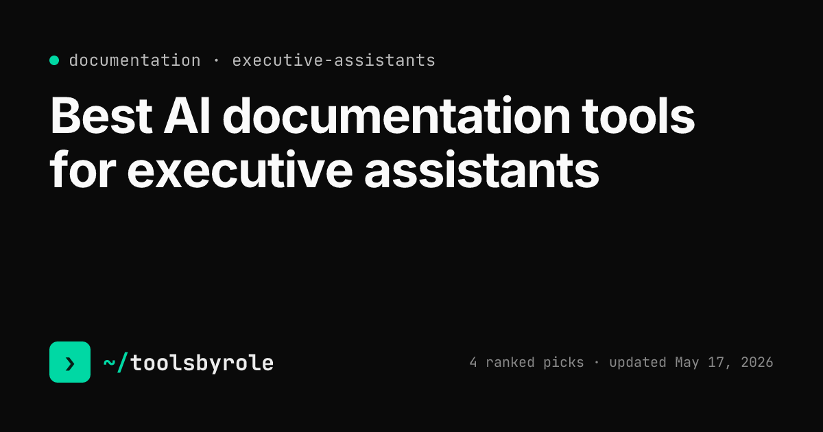 Documentation tools ranked for executive assistants
