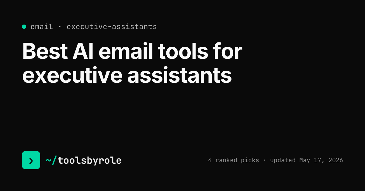 Email tools ranked for executive assistants