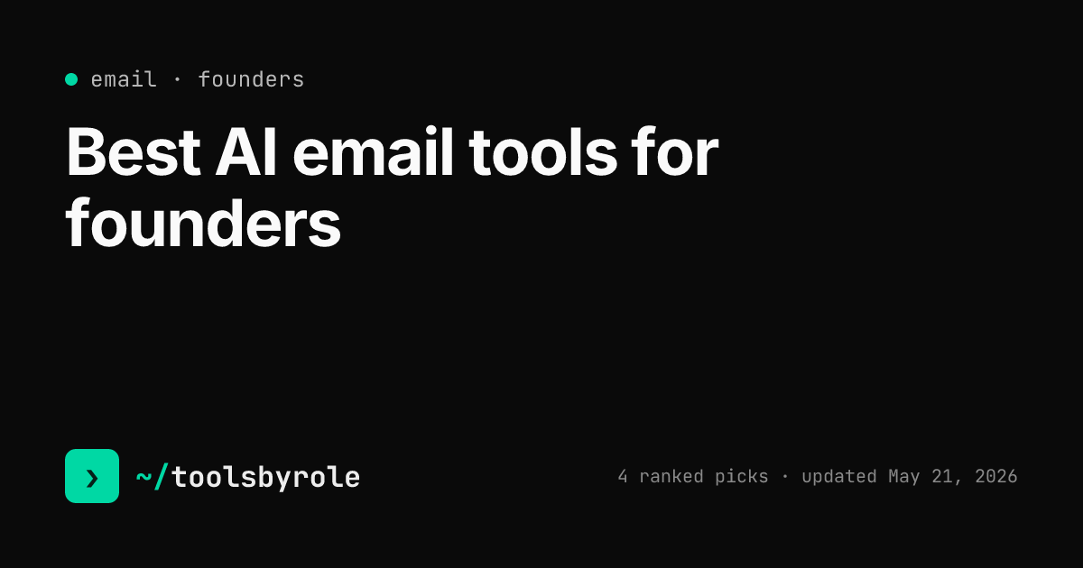 Email tools ranked for founders