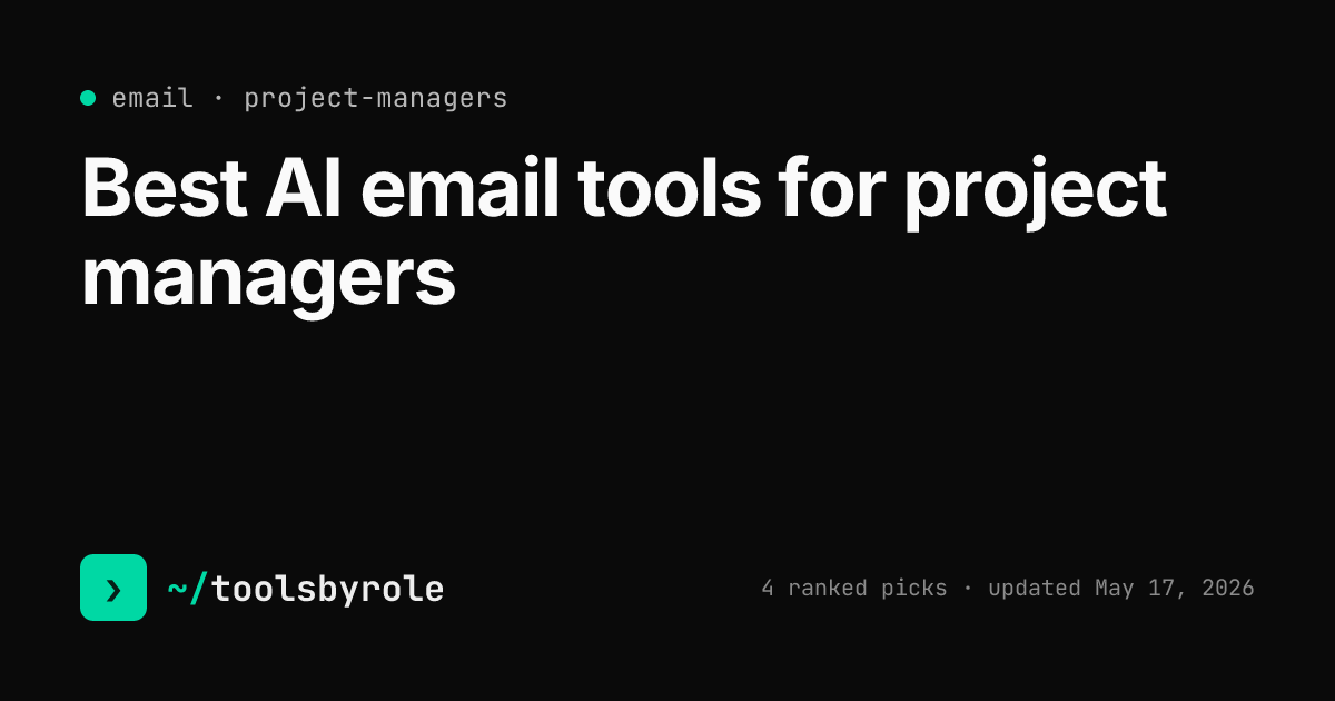 Email tools ranked for project managers