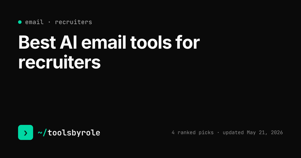 Email tools ranked for recruiters