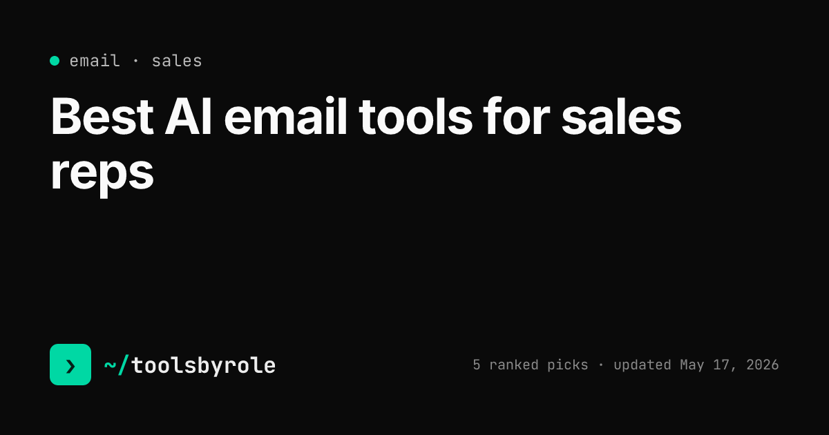 Email tools ranked for sales reps