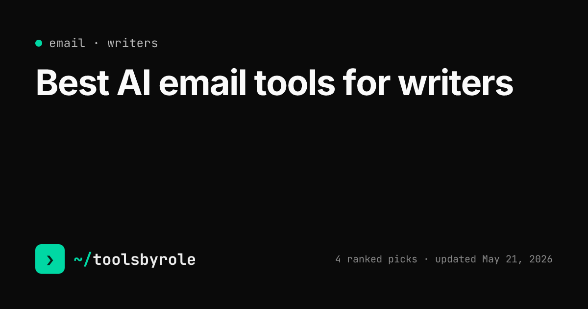 Email tools ranked for writers