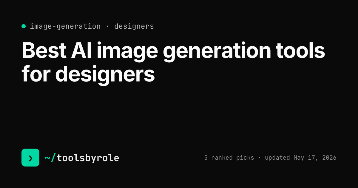 Image generation tools ranked for designers