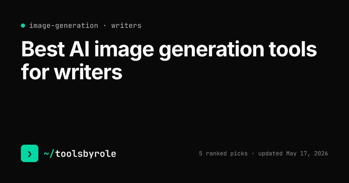 Image generation tools ranked for writers