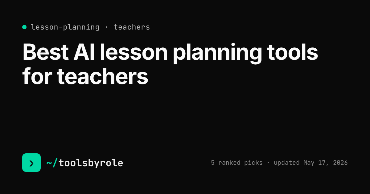 Lesson planning tools ranked for teachers