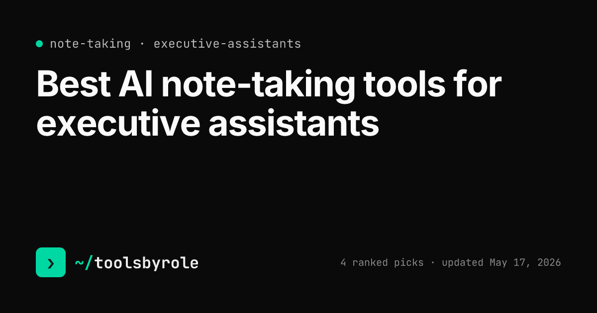 Note-taking tools ranked for executive assistants