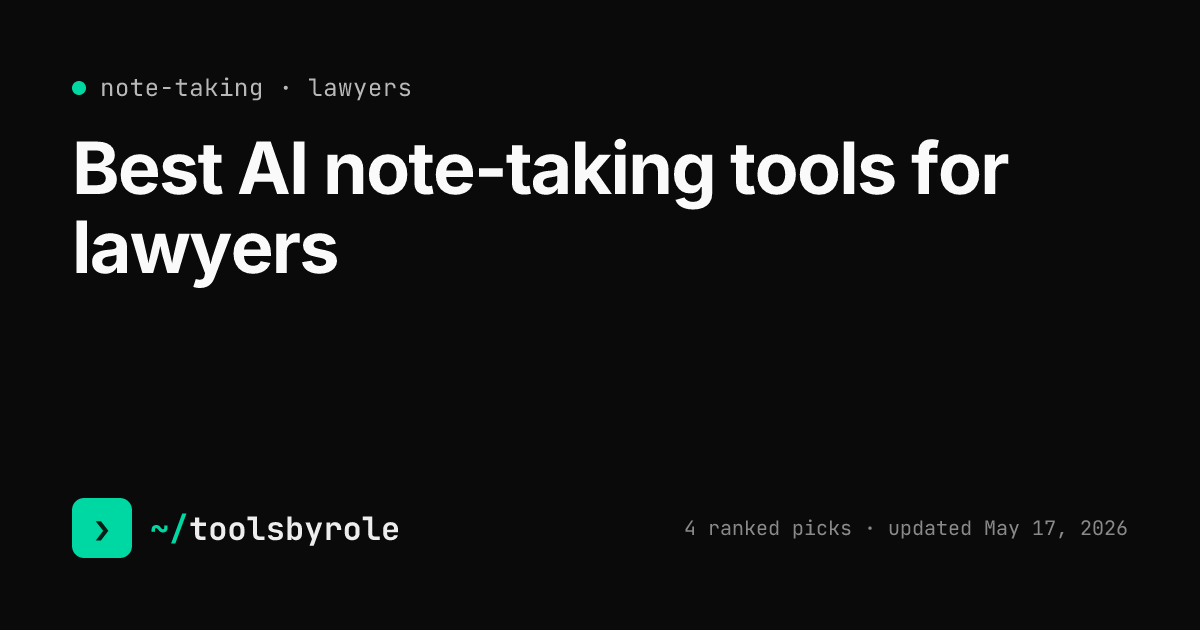 Note-taking tools ranked for lawyers