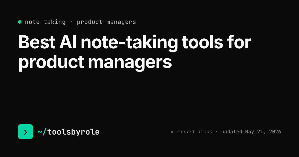 Note-taking tools ranked for product managers