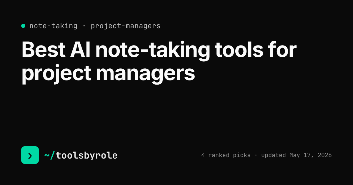 Note-taking tools ranked for project managers