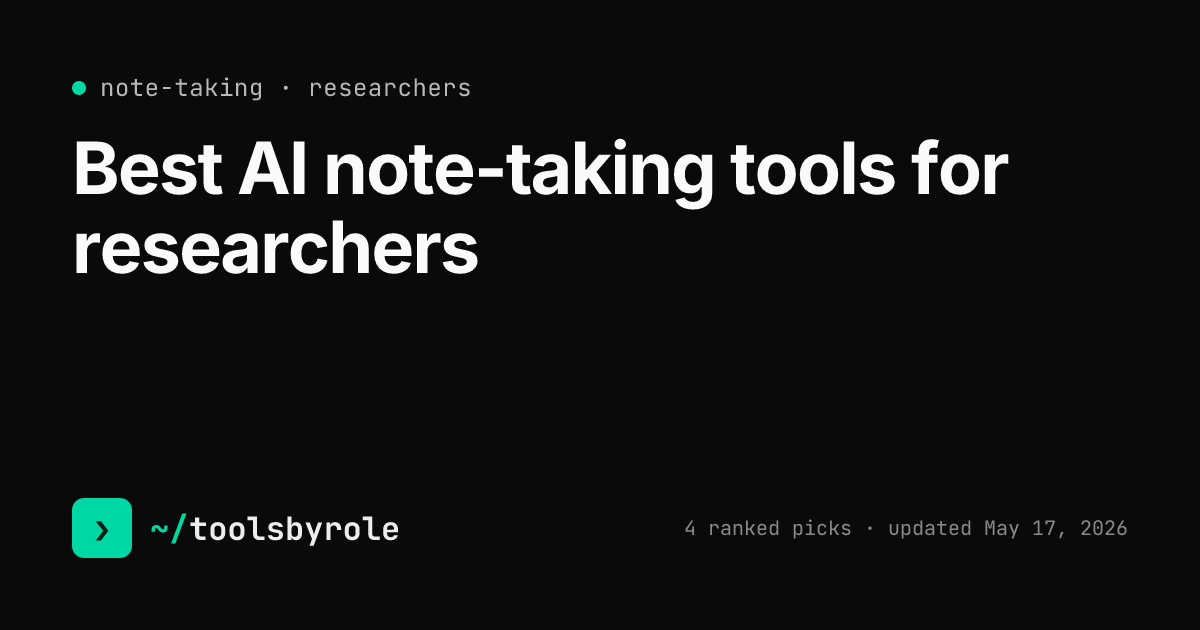 Note-taking tools ranked for researchers