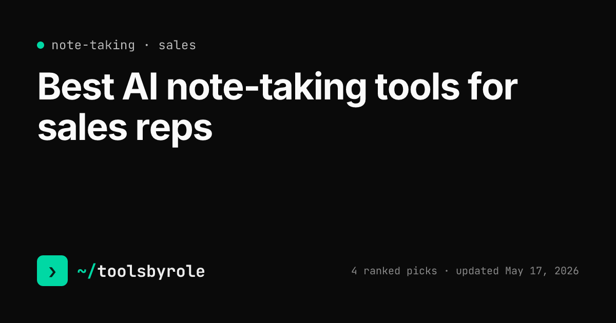 Note-taking tools ranked for sales reps