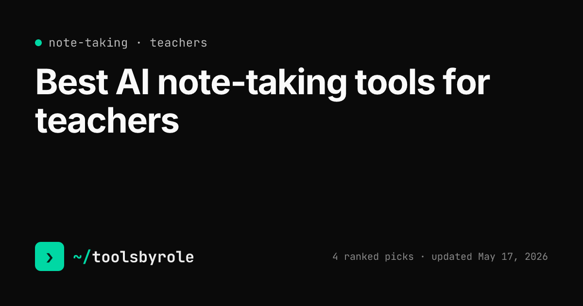Note-taking tools ranked for teachers