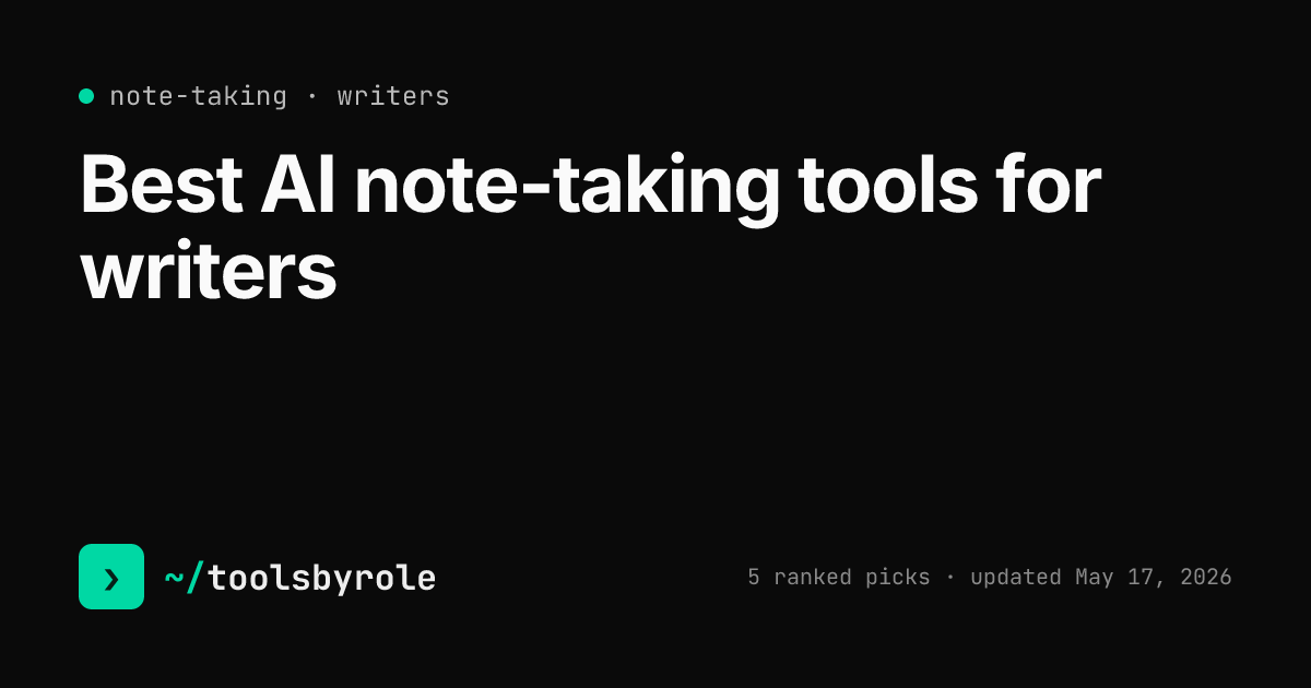 Note-taking tools ranked for writers