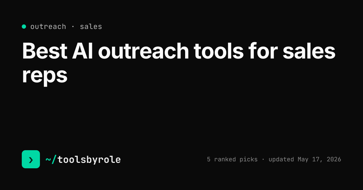 Outreach tools ranked for sales reps