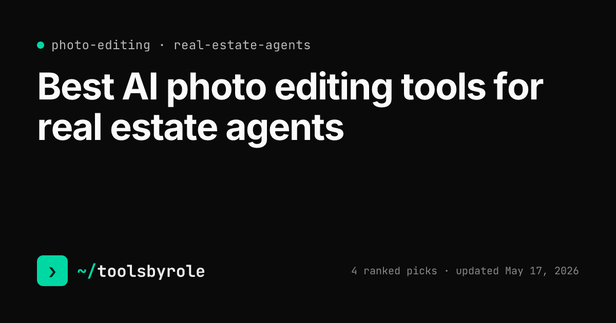 Photo editing tools ranked for real estate agents
