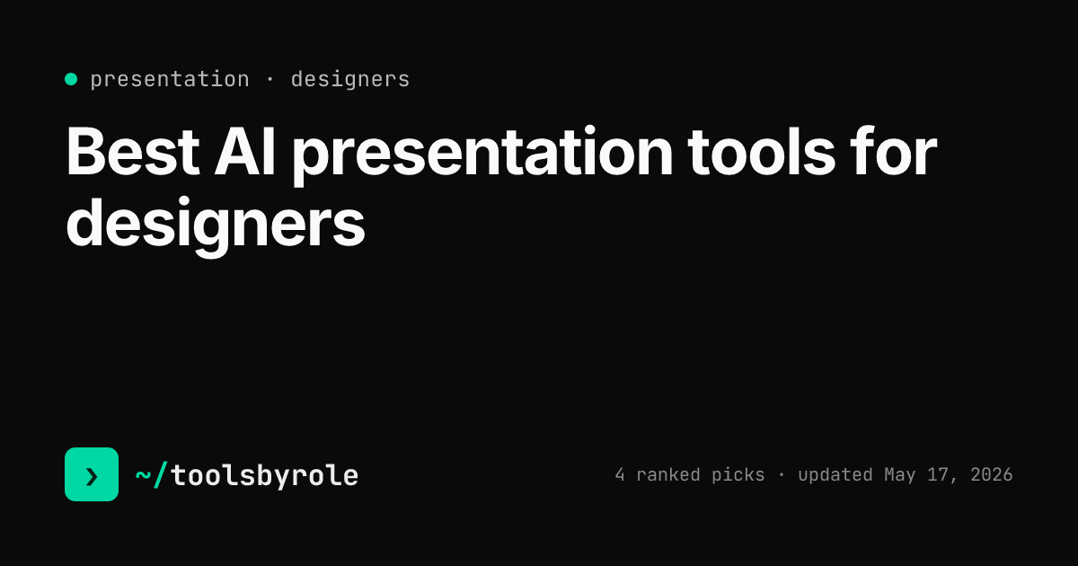 Presentation tools ranked for designers