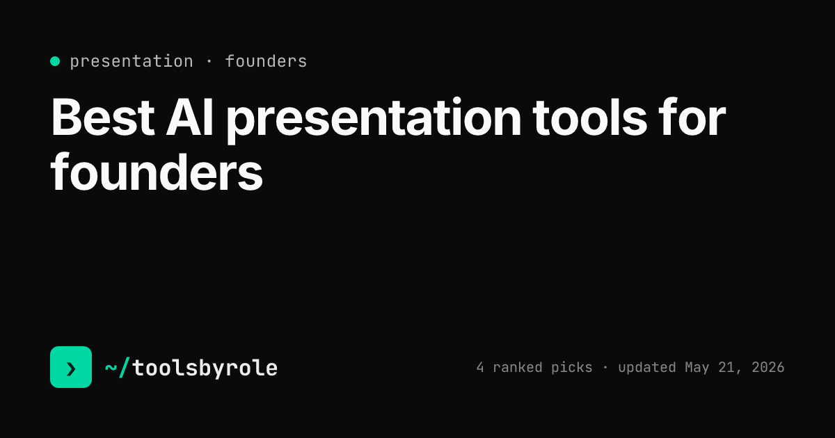 Presentation tools ranked for founders