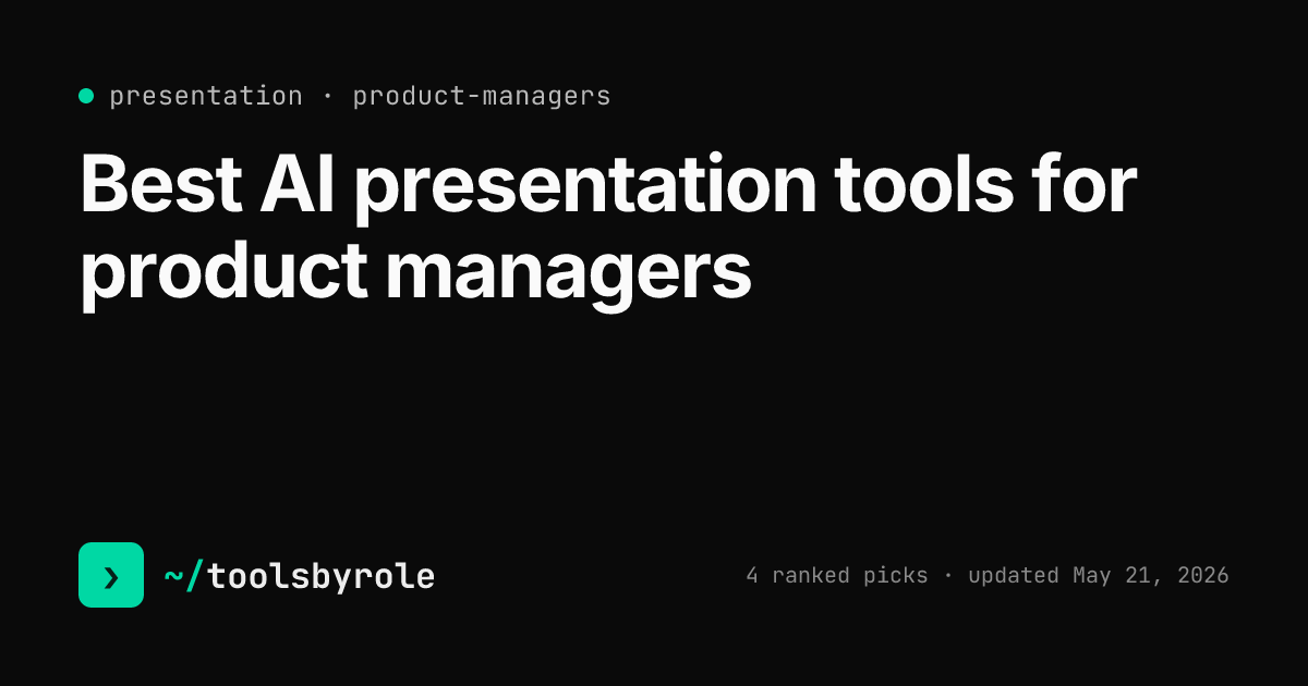 Presentation tools ranked for product managers