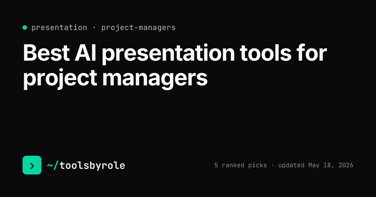 Presentation tools ranked for project managers