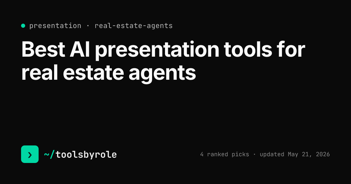Presentation tools ranked for real estate agents