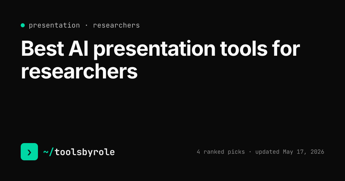 Presentation tools ranked for researchers