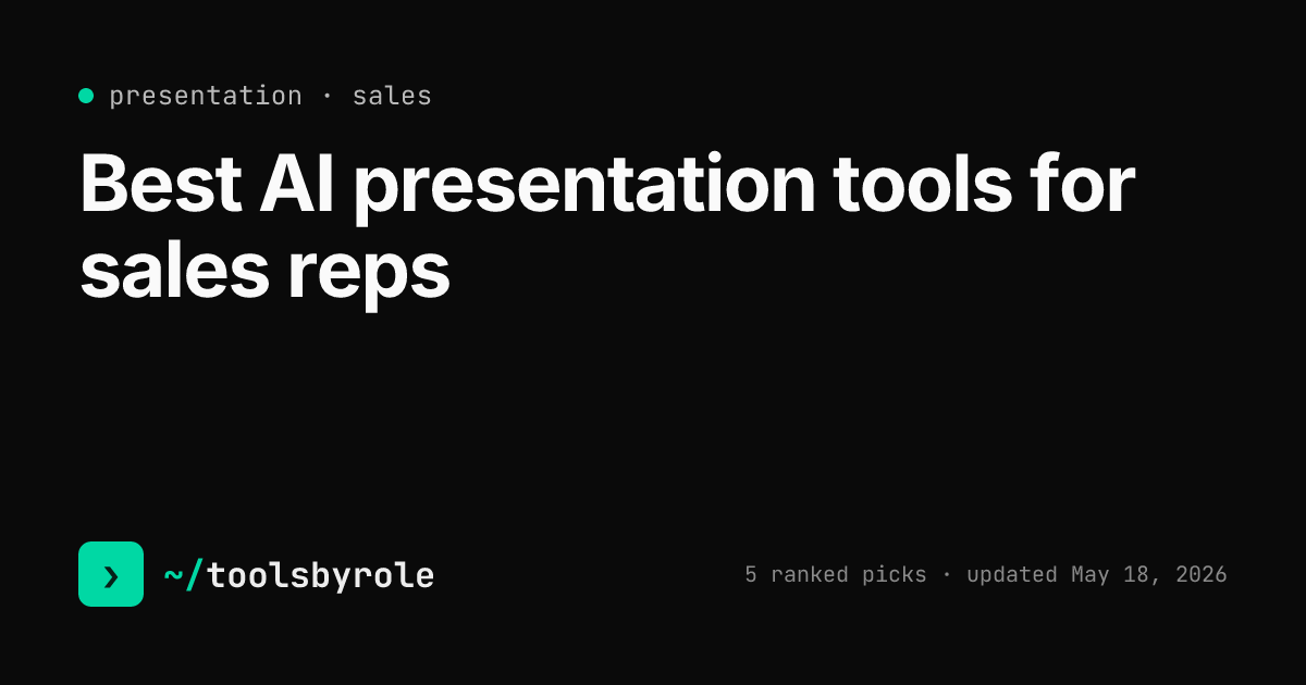 Presentation tools ranked for sales reps