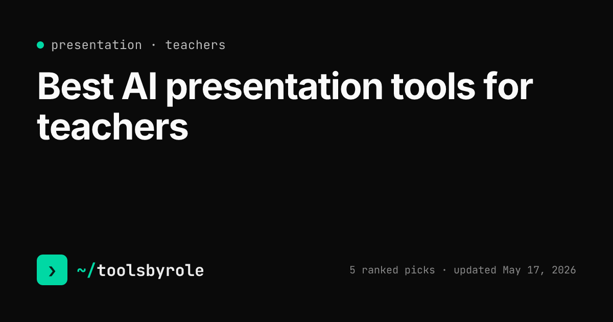 Presentation tools ranked for teachers