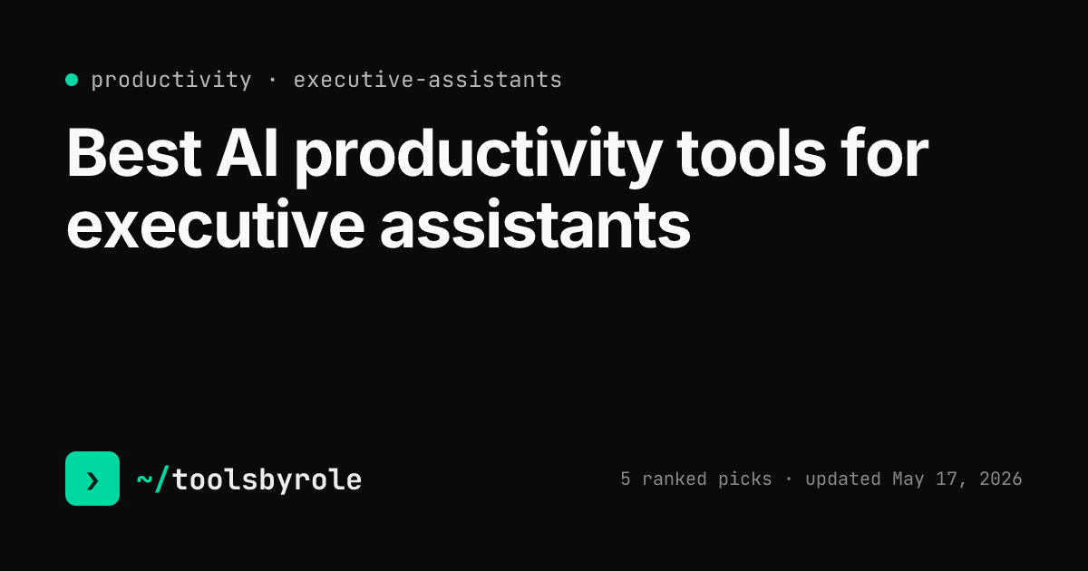 Productivity tools ranked for executive assistants