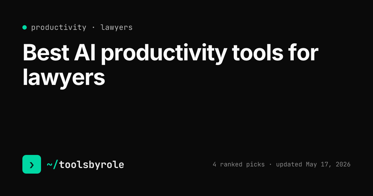 Productivity tools ranked for lawyers