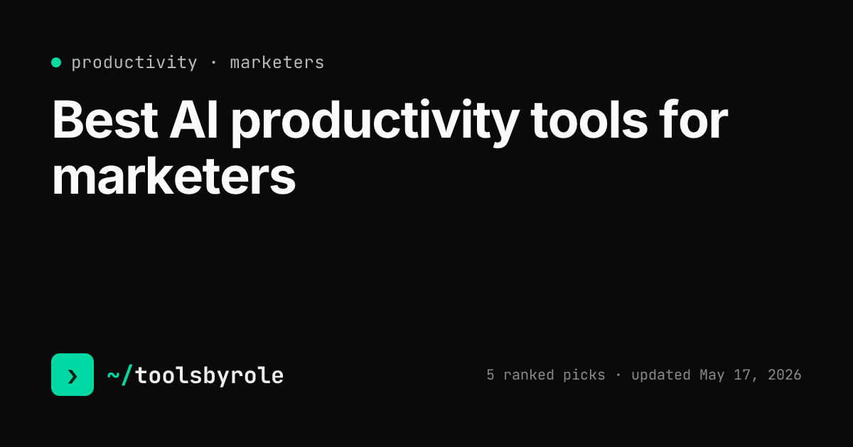 Productivity tools ranked for marketers