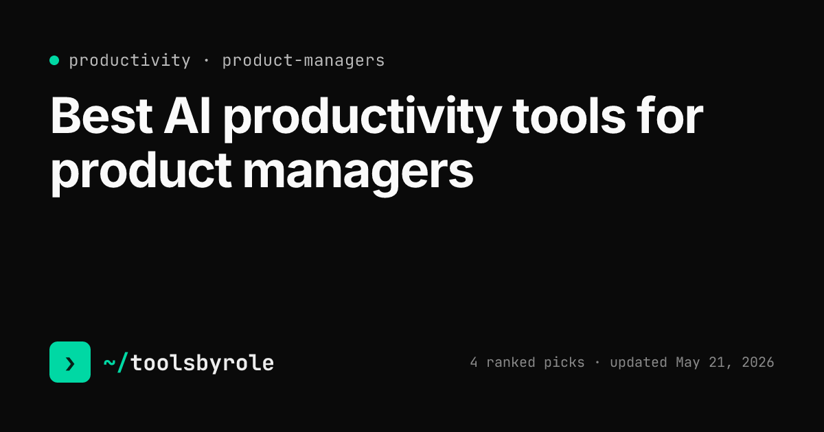 Productivity tools ranked for product managers