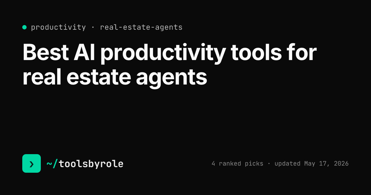 Productivity tools ranked for real estate agents
