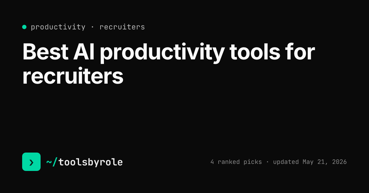 Productivity tools ranked for recruiters