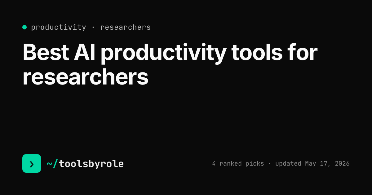 Productivity tools ranked for researchers
