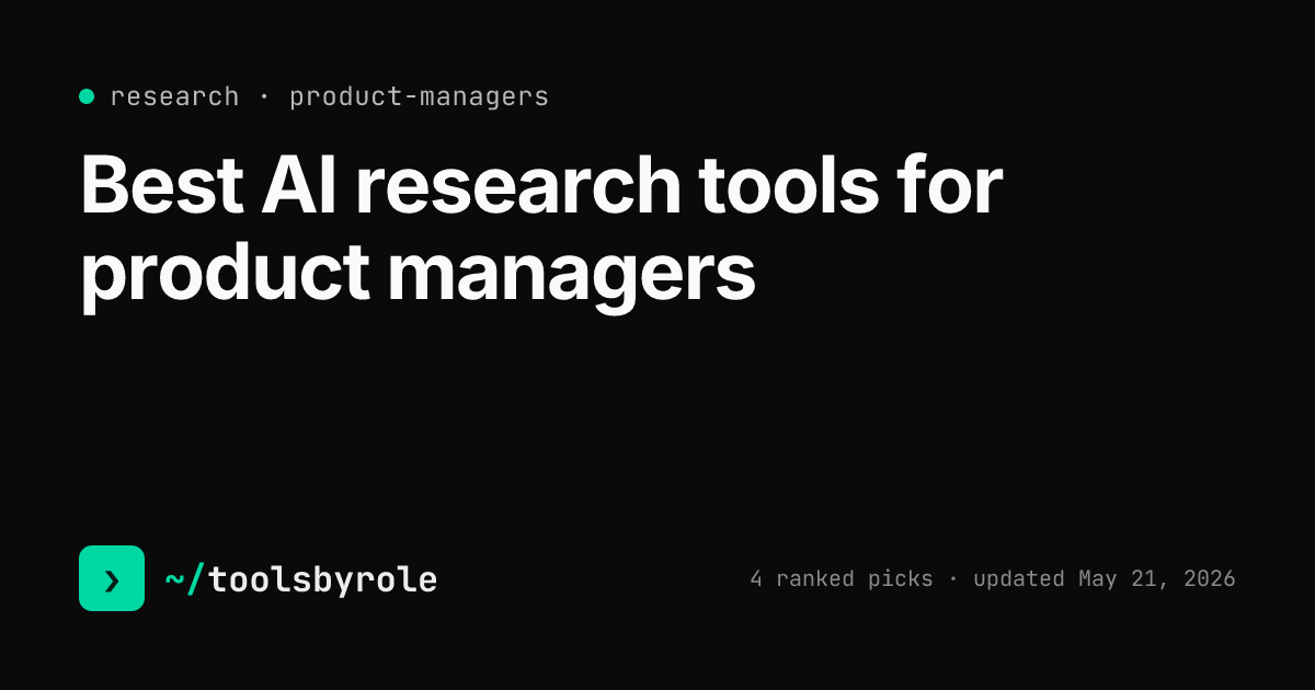 Research tools ranked for product managers