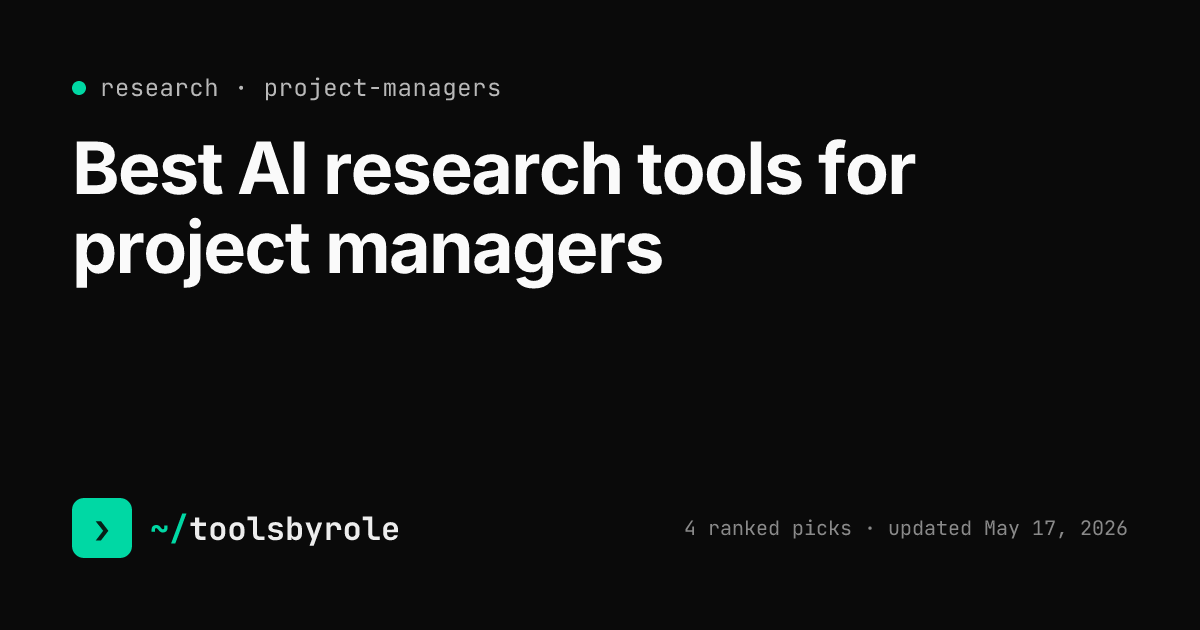 Research tools ranked for project managers
