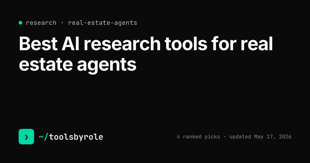 Research tools ranked for real estate agents